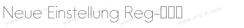 Neue Einstellung Reg字体转换